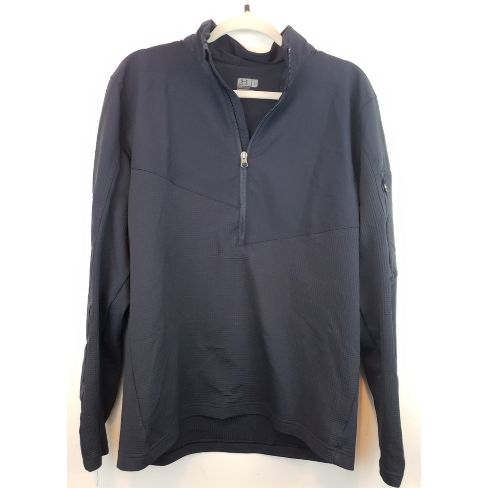 Under Armour Mens Half Zip Black Long sleeve Pull